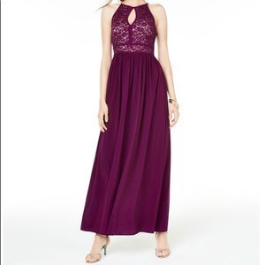 R&M RICHARDS Womens Purple Mermaid Formal Dress